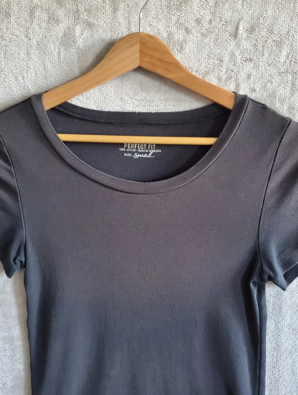 J.Crew Perfect Fit Tee Womens S Gray Crewneck Short Sleeve Cotton Minimalist